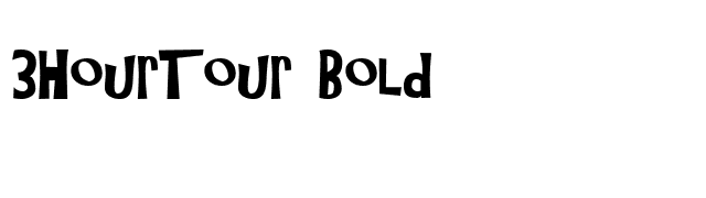 3HourTour Bold font preview