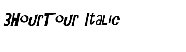 3HourTour Italic font preview