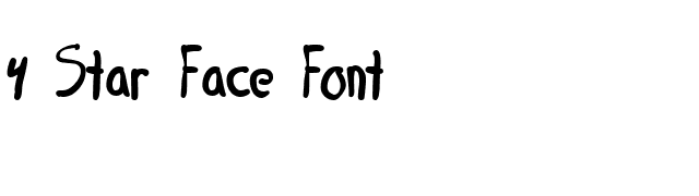 4 Star Face Font font preview