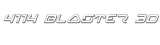 4114 Blaster 3D Italic font preview