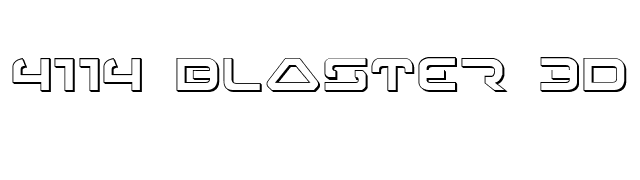 4114 Blaster 3D font preview