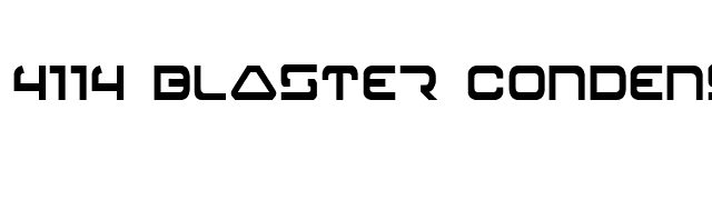 4114 Blaster Condensed font preview