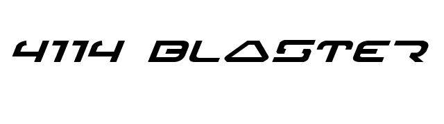 4114 Blaster Expanded Italic font preview