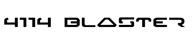 4114 Blaster Expanded font preview