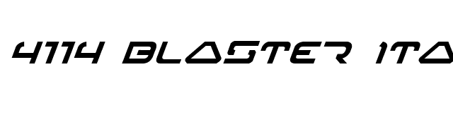 4114 Blaster Italic font preview