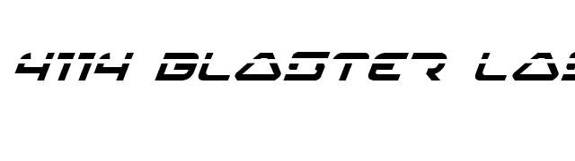4114 Blaster Laser Italic font preview