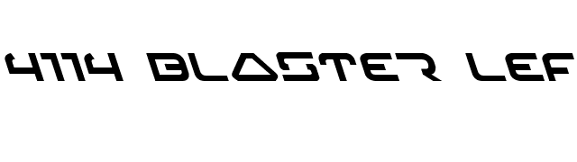 4114 Blaster Leftalic font preview