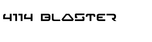 4114 Blaster font preview