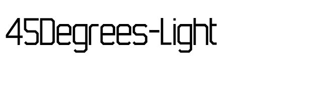 45Degrees-Light font preview