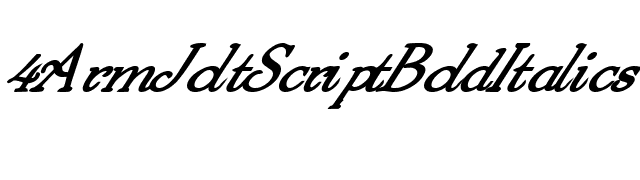 4ArmJoltScriptBoldItalics font preview