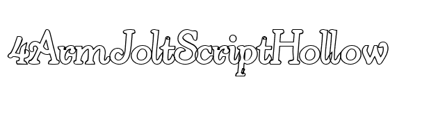 4ArmJoltScriptHollow font preview