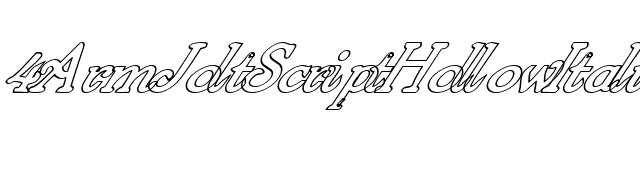 4ArmJoltScriptHollowItalics font preview