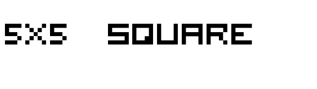 5x5 Square font preview