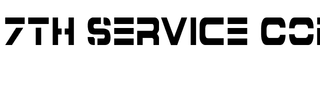 7th Service Condensed font preview