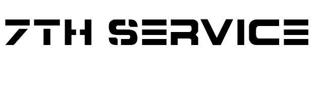 7th Service Semi-Condensed font preview