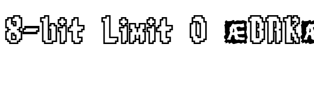 8-bit Limit O (BRK) font preview