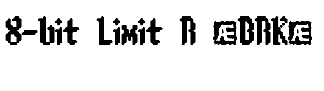 8-bit Limit R (BRK) font preview