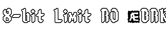 8-bit Limit RO (BRK) font preview