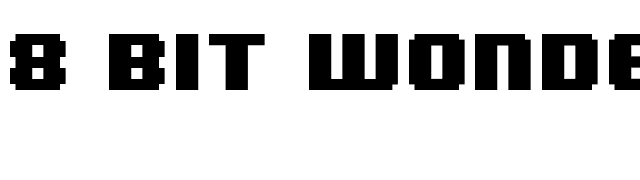 8 Bit Wonder font preview