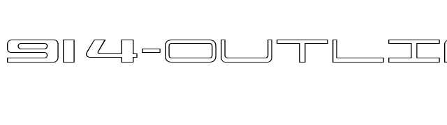 914-OUTLINE font preview