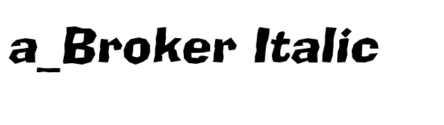 a_Broker Italic font preview