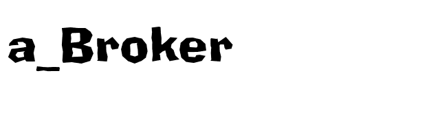 a_Broker font preview