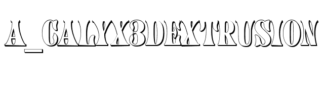 a_Calyx3Dextrusion font preview