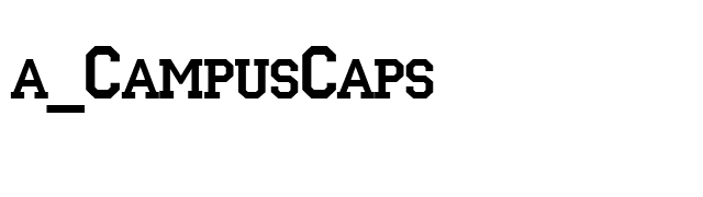 a_CampusCaps font preview