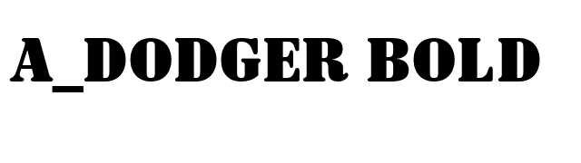 a_Dodger Bold font preview
