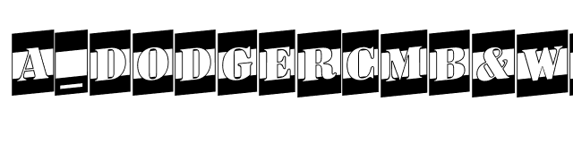 a_DodgerCmB&WUp font preview