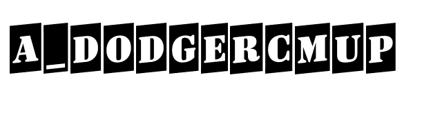 a-dodgercmup font preview