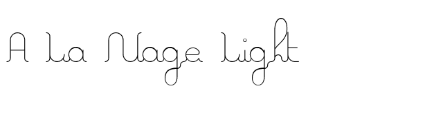 A La Nage Light font preview