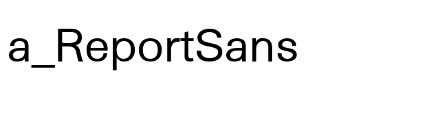 a_ReportSans font preview