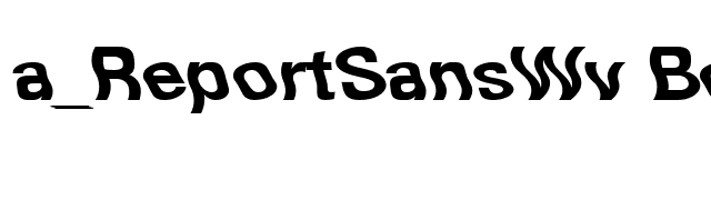 a_ReportSansWv Bold font preview