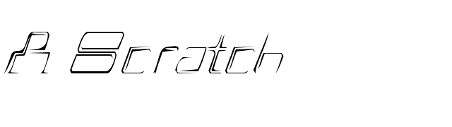 A Scratch font preview