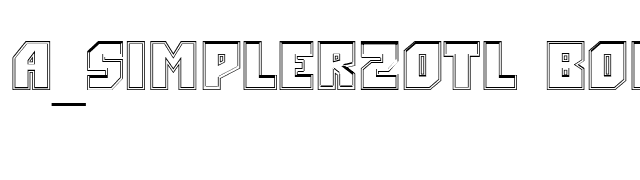 a_Simpler2Otl Bold font preview