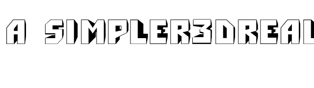a_Simpler3Dreal font preview