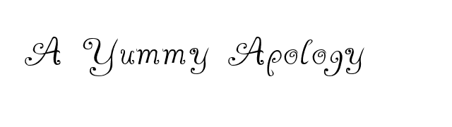 A Yummy Apology font preview