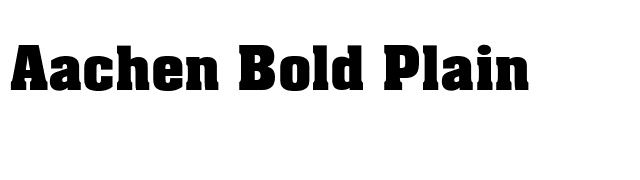 Aachen Bold Plain font preview