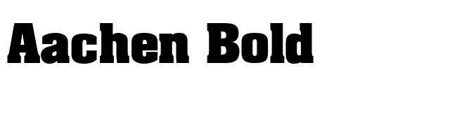 Aachen Bold font preview