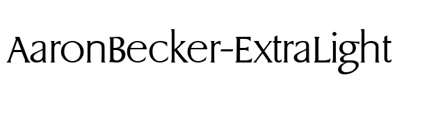 aaronbecker-extralight font preview