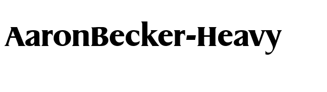 aaronbecker-heavy font preview