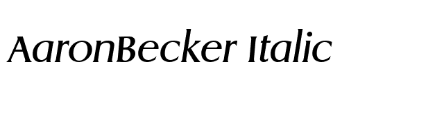 AaronBecker Italic font preview