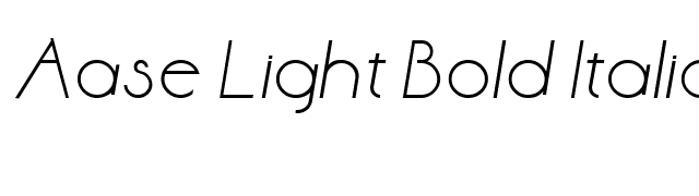 Aase Light Bold Italic font preview