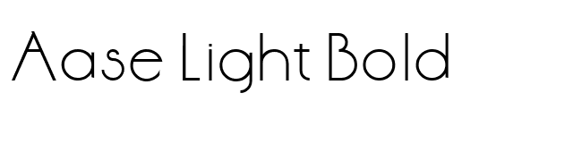 Aase Light Bold font preview