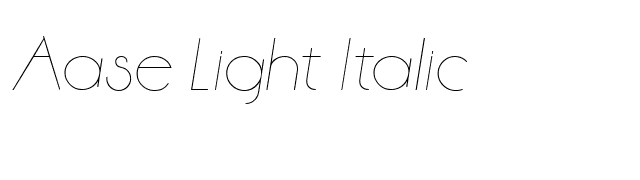 Aase Light Italic font preview