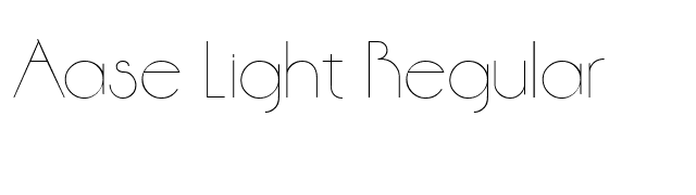 Aase Light Regular font preview