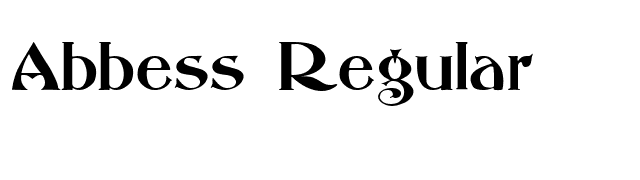 Abbess Regular font preview