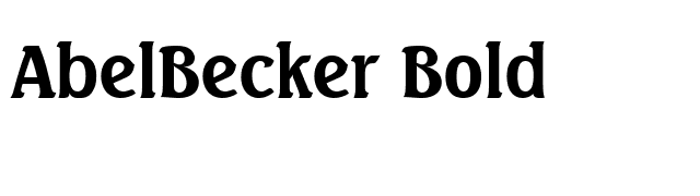 AbelBecker Bold font preview