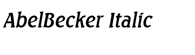 AbelBecker Italic font preview